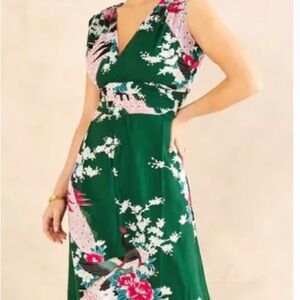 ModCloth Ruby Rocks Large peacock floral maxi dress